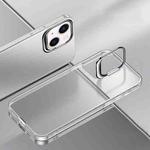 For iPhone 14 Metal Lens Cover Holder Phone Case (White)