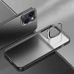 For iPhone 14 Metal Lens Cover Holder Phone Case (Black)