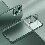 For iPhone 14 Plus Metal Lens Cover Holder Phone Case (Green)