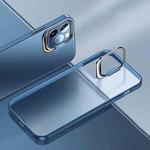 For iPhone 14 Pro Metal Lens Cover Holder Phone Case(Blue)
