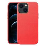 For iPhone 14 Plus Electroplating Skin Texture PC + TPU Phone Case (Red)