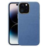 For iPhone 14 Pro Electroplating Skin Texture PC + TPU Phone Case(Sapphire Blue)