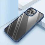 For iPhone 14 Pro Max Clear Back Shockproof Phone Case (Sapphire Blue)