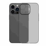 For iPhone 14 Pro Frosted PC Shockproof Phone Case(Transparent Black)