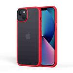 For iPhone 14 Plus Frosted Back Shockproof Phone Case (Red)