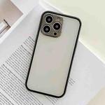 For iPhone 14 Pro Aluminum Alloy Buckle Double-sided Glass Phone Case(Graphite Color)