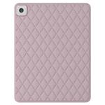 Diamond Lattice Silicone Tablet Case For iPad mini 5 / 4 / 3 / 2 / 1(Pale Pinkish Grey)
