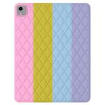 For iPad mini 6 Diamond Lattice Silicone Tablet Case(Rainbow 19)