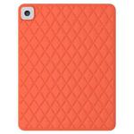 For iPad 10.2 2019 / 2020 / 2021 Diamond Lattice Silicone Tablet Case(Orange)