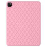 Diamond Lattice Silicone Tablet Case For iPad Air 2022 / Air 2020 10.9 / Pro 11 2021 / 2020 / 2018(Pink)
