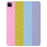 Diamond Lattice Silicone Tablet Case For iPad Air 2022 / Air 2020 10.9 / Pro 11 2021 / 2020 / 2018(Rainbow 19)