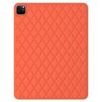 For iPad Pro 12.9 2022 / 2021 / 2020 / 2018 Diamond Lattice Silicone Tablet Case(Orange)