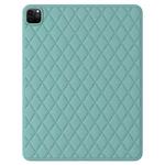 For iPad Pro 12.9 2022 / 2021 / 2020 / 2018 Diamond Lattice Silicone Tablet Case(Deep Green)