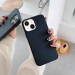 For iPhone 14 Plus Frosted PC + TPU Phone Case (Black)