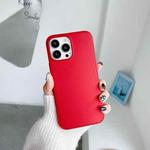 Frosted PC + TPU Phone Case For iPhone 14 Pro Max(Red)