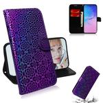 For Galaxy S10 Lite / A91 Solid Color Colorful Magnetic Buckle Horizontal Flip PU Leather Case with Holder & Card Slots & Wallet & Lanyard(Purple)
