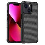 For iPhone 14 Plus Carbon Fiber Shockproof Phone Case (Black)