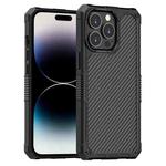 For iPhone 14 Pro Max Carbon Fiber Shockproof Phone Case (Black)