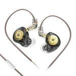 KZ-EDX PRO 1.25m Dynamic HiFi In-Ear Sports Music Headphones, Style:With Microphone(Transparent Black)