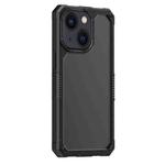 For iPhone 14 Plus Transparent Shockproof PC + TPU Phone Case (Black)