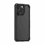 For iPhone 14 Pro Max Transparent Shockproof PC + TPU Phone Case (Black)
