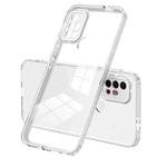 For Motorola Moto G20 3 in 1 Clear TPU Color PC Frame Phone Case(White)