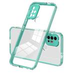 For Motorola Moto G20 3 in 1 Clear TPU Color PC Frame Phone Case(Light Green)