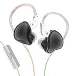 KZ-EDC 1.2m High-Value Subwoofer Wired HIFI In-Ear Headphones, Style:With Microphone(Shining Black)