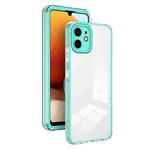 For iPhone 11 3 in 1 Clear TPU Color PC Frame Phone Case (Light Green)