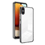 For iPhone X / XS 3 in 1 Clear TPU Color PC Frame Phone Case(Black)