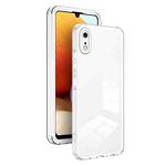 For iPhone XR 3 in 1 Clear TPU Color PC Frame Phone Case(White)