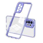 For Samsung Galaxy A32 4G 3 in 1 Clear TPU Color PC Frame Phone Case(Purple)