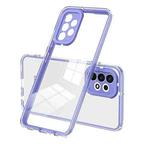 For Samsung Galaxy A73 5G 3 in 1 Clear TPU Color PC Frame Phone Case(Purple)