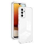 For Samsung Galaxy A13 5G 3 in 1 Clear TPU Color PC Frame Phone Case(White)