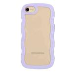 For iPhone SE 2022 / SE 2020 / 8 / 7 Candy Color Wave TPU Clear PC Phone Case(Purple)