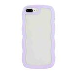 Candy Color Wave TPU Clear PC Phone Case For iPhone 7 Plus / 8 Plus(Purple)