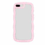 Candy Color Wave TPU Clear PC Phone Case For iPhone 7 Plus / 8 Plus(Pink)