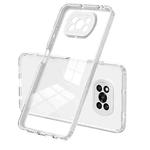 For Xiaomi Poco X3 3 in 1 Clear TPU Color PC Frame Phone Case(White)