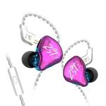 KZ-ZST X 1.25m Ring Iron Hybrid Driver In-Ear Noise Cancelling Earphone, Style:With Microphone(Colorful)