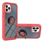 Starry Sky Solid Color Series PC + TPU Case with Ring Holder & Magnetic Function For iPhone 14 Pro(Red)