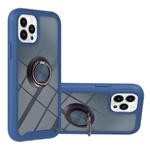 Starry Sky Solid Color Series PC + TPU Case with Ring Holder & Magnetic Function For iPhone 14 Pro(Blue)