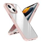 For iPhone 14 Four-corner Shockproof TPU + PC Phone Case (Pink)