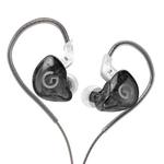 GK G1 1.2m Dynamic HIFI Subwoofer Noise Cancelling Sports In-Ear Headphones, Style:Without Microphone(Transparent Black)