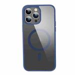 For iPhone 14 Pro Crystal Clear Series Magsafe Magnetic Phone Case(Royal Blue)
