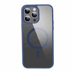 For iPhone 14 Pro Max Crystal Clear Series Magsafe Magnetic Phone Case (Royal Blue)