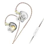 KZ-EDS 1.2m Dynamic Fashion Trend In-Ear Headphones, Style:With Microphone(Transparent)