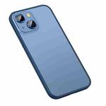 For iPhone 14 Matte PC + TPU Phone Case (Dark Blue)