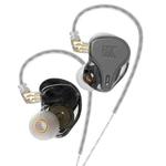 KZ-DQ6S 1.2m Three-Unit Dynamic Subwoofer In-Ear Headphones, Style:Without Microphone(Black)