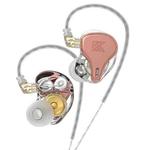 KZ-DQ6S 1.2m Three-Unit Dynamic Subwoofer In-Ear Headphones, Style:Without Microphone(Pink)