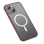 For iPhone 14 Plus MagSafe Matte Phone Case (Red)